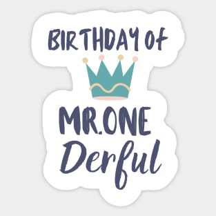 Birthday of Mr.One Derful Sticker